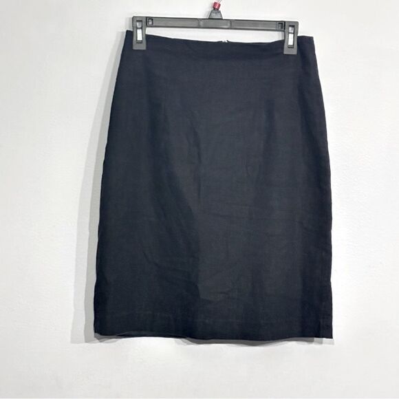 VTG Adolfo International | Women’s Black Linen Pencil Skirt Knee-Length Workwear - Picture 1 of 15